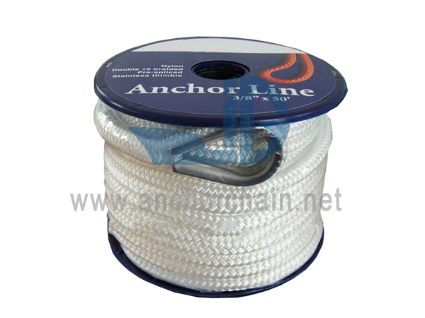 Corda Di Ancoraggio In Nylon A Doppia Treccia Con Ditale Ss316
