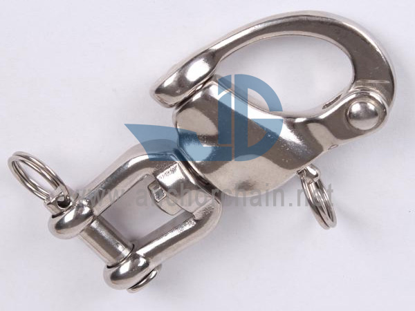 Ganascia girevole forgiata con moschettone, SS304 o SS316