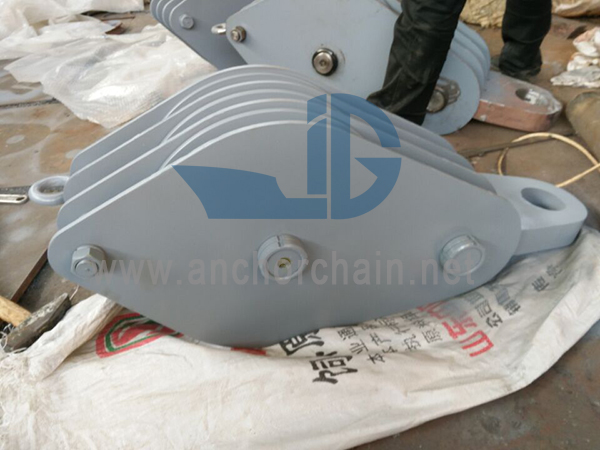 ZHC Serie 4 Blocco fune metallica per puleggia per nave-mascella